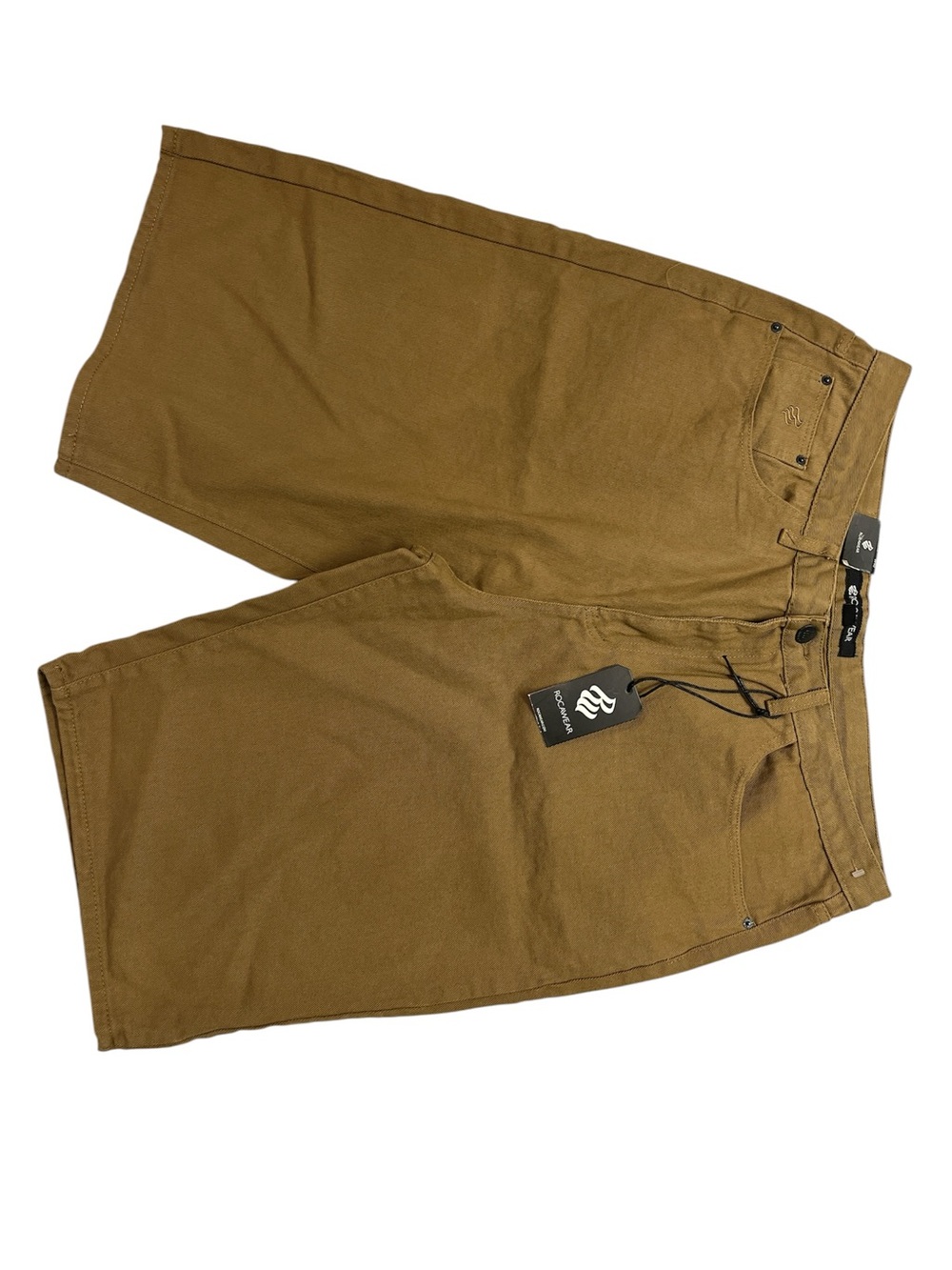 Rocawear denim jorts brand new with tags khaki /tan coloured size 40